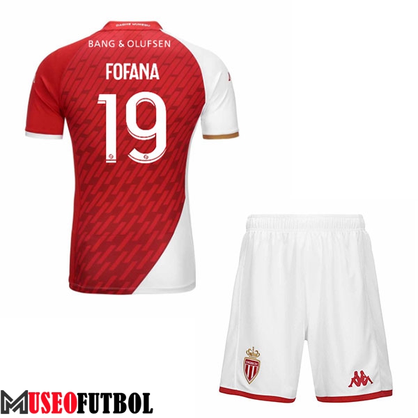 Camisetas De Futbol AS Monaco (FOFANA #19) Ninos 2023/2024 Primera