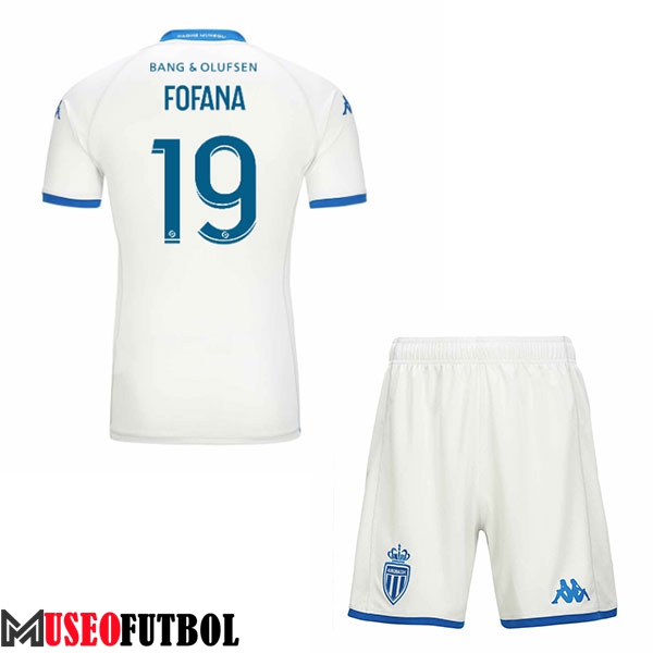 Camisetas De Futbol AS Monaco (FOFANA #19) Ninos 2023/2024 Tercera