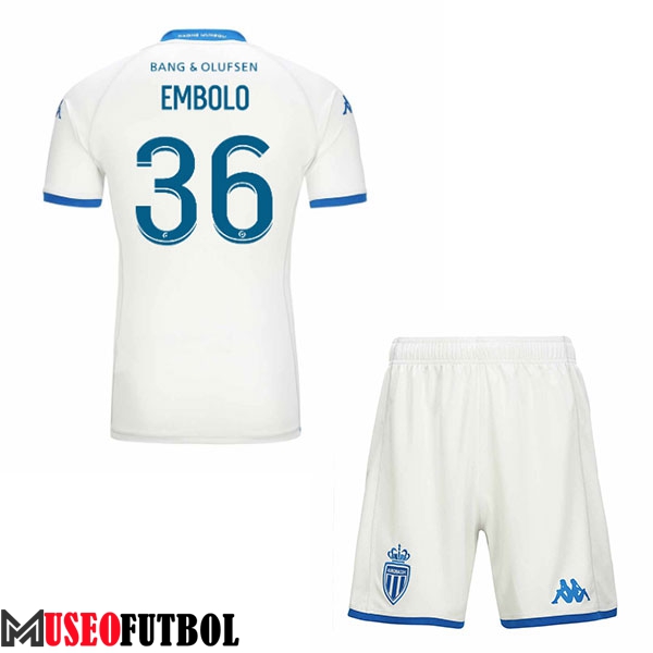 Camisetas De Futbol AS Monaco (EMBOLO #36) Ninos 2023/2024 Tercera