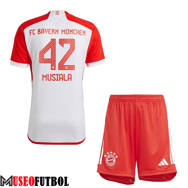 Camisetas De Futbol Bayern Munich (MUSIALA #42) Ninos 2023/2024 Primera