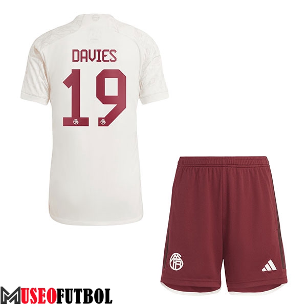 Camisetas De Futbol Bayern Munich (DAVIES #19) Ninos 2023/2024 Tercera