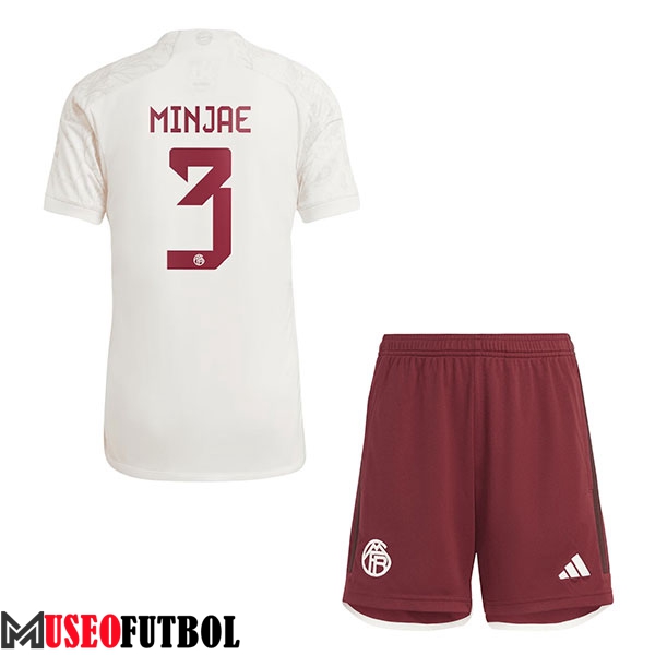 Camisetas De Futbol Bayern Munich (MINJAE #3) Ninos 2023/2024 Tercera