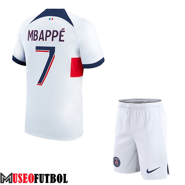 Camisetas De Futbol PSG (MBAPPÉ #7) Ninos 2023/2024 Segunda