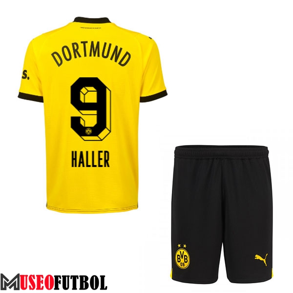 Camisetas De Futbol Dortmund BVB (HALLER #9) Ninos 2023/2024 Primera