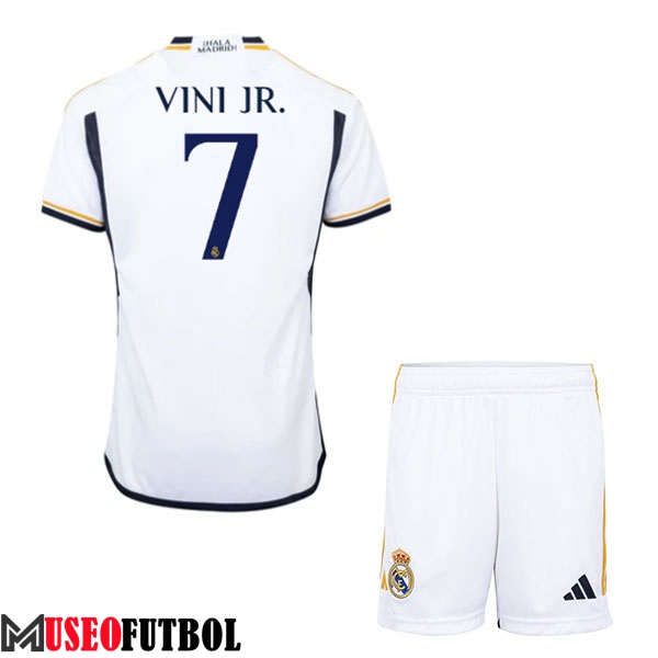 Camisetas De Futbol Real Madrid (VINI JR. #7) Ninos 2023/2024 Primera