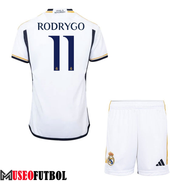 Camisetas De Futbol Real Madrid (RODRYGO #11) Ninos 2023/2024 Primera