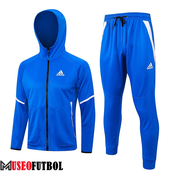 Chaqueta Con Capucha Chandal Rompevientos Chaqueta Adidas Azul 2023/2024