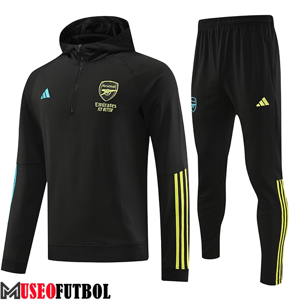 Chaqueta Con Capucha Chandal Arsenal Negro 2023/2024