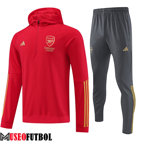 Chaqueta Con Capucha Chandal Arsenal Rojo 2023/2024