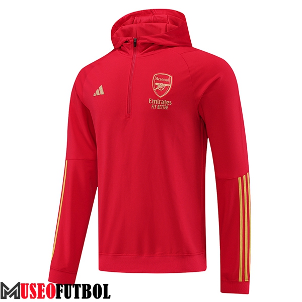 Sudadera De Entrenamiento Capucha Arsenal Rojo 2023/2024