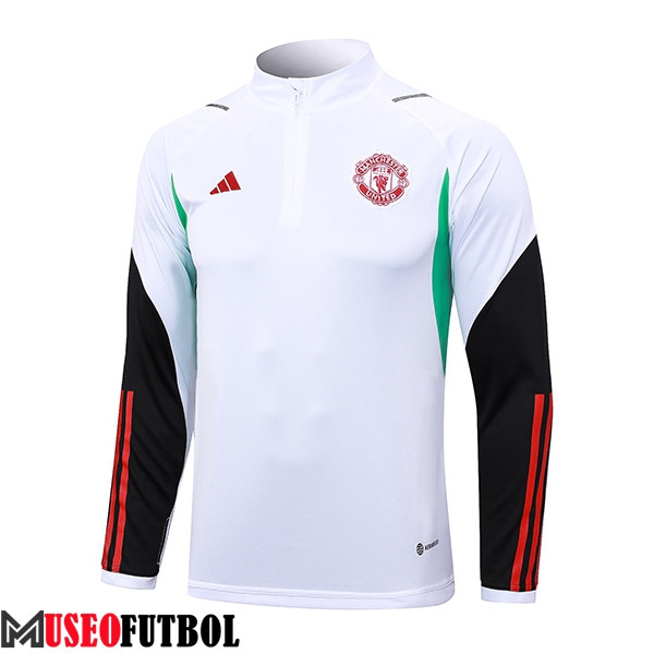 Sudadera De Entrenamiento Manchester United Blanco 2023/2024 -03