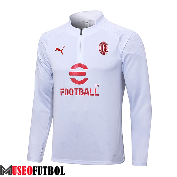 Sudadera De Entrenamiento AC Milan Blanco 2023/2024