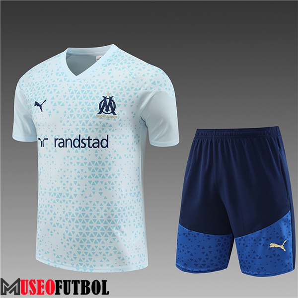 Training T-Shirts + Cortos Marsella Ninos Azul Claro 2023/2024