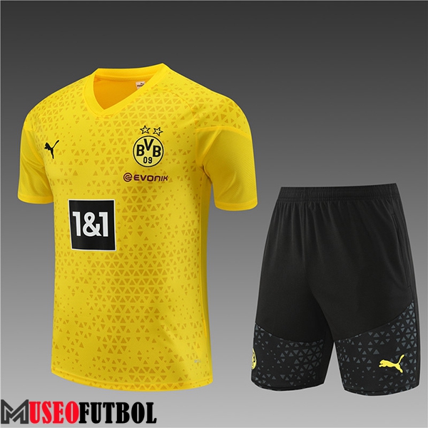 Training T-Shirts + Cortos Dortmund Ninos Amarillo 2023/2024