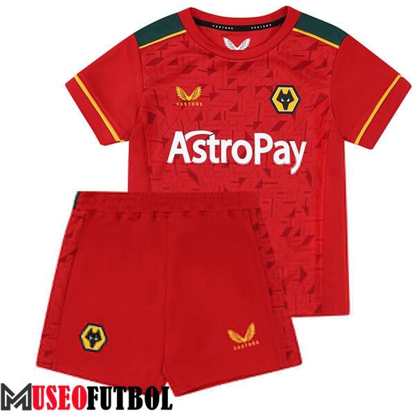 Camisetas De Futbol Wolves Ninos Segunda 2023/2024