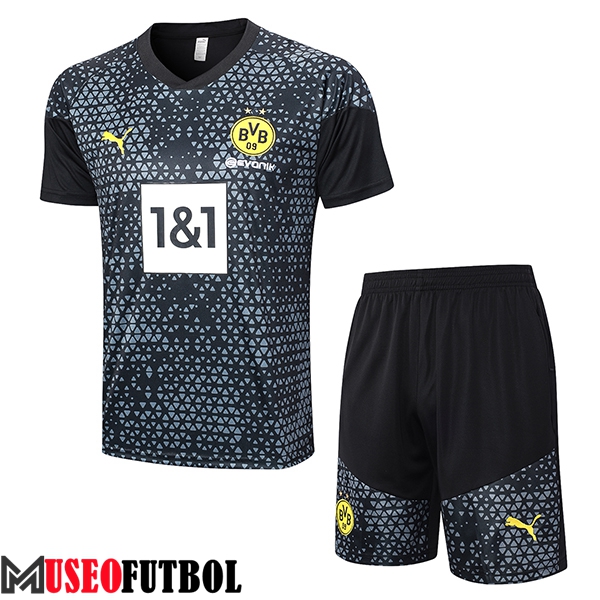 Camiseta Entrenamiento + Cortos Dortmund Negro 2023/2024 -03