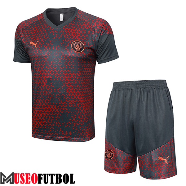 Camiseta Entrenamiento + Cortos Manchester City Gris 2023/2024