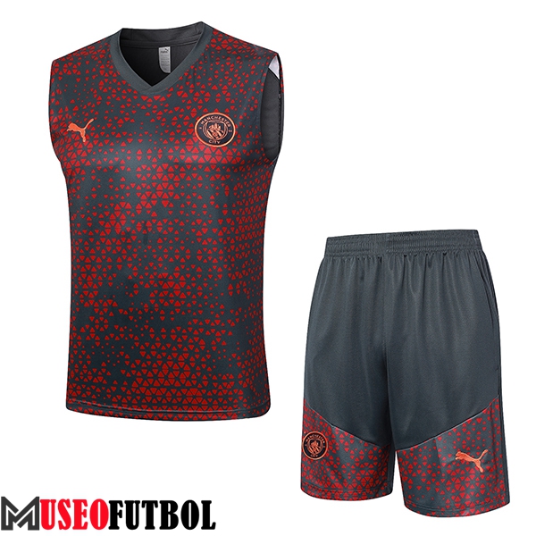 Camiseta Entrenamiento sin mangas + Cortos Manchester City Gris 2023/2024