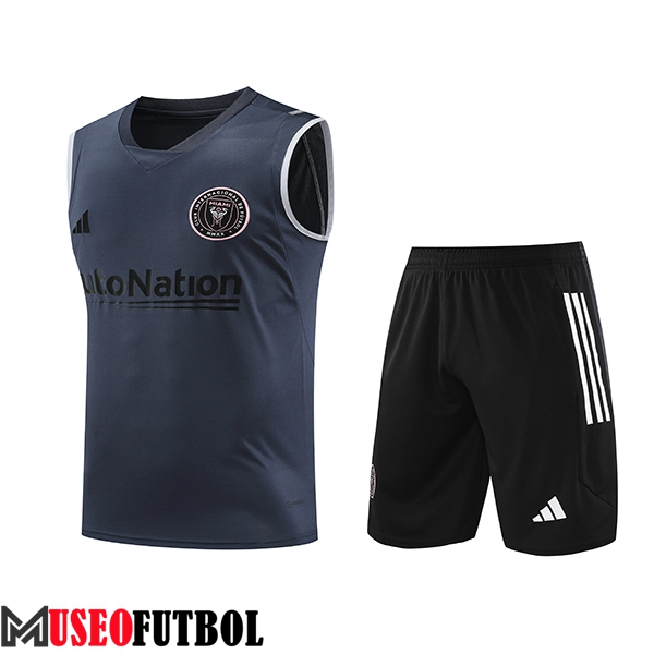 Camiseta Entrenamiento sin mangas + Cortos Inter Miami CF Gris 2023/2024 -02