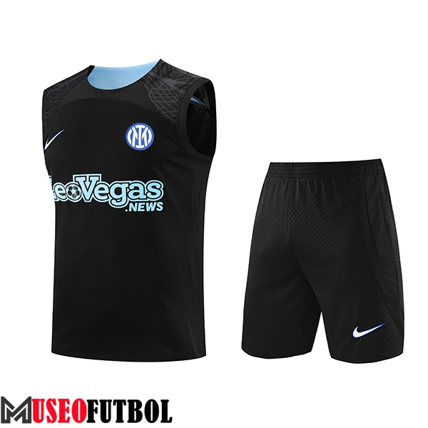 Camiseta Entrenamiento sin mangas + Cortos Inter Milan Negro 2023/2024 -02