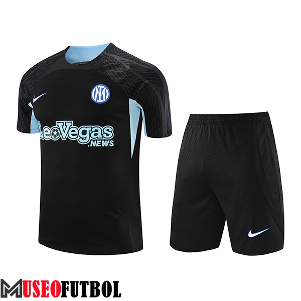 Camiseta Entrenamiento + Cortos Inter Milan Negro 2023/2024 -02