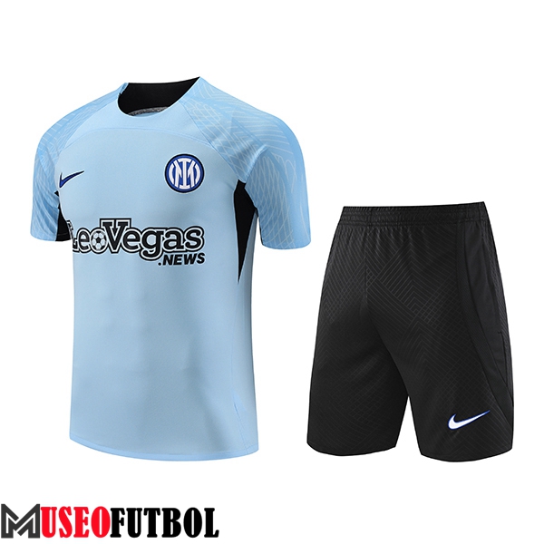 Camiseta Entrenamiento + Cortos Inter Milan Azul Claro 2023/2024 -02