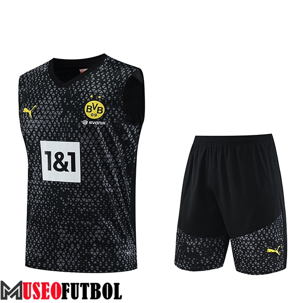 Camiseta Entrenamiento sin mangas + Cortos Dortmund Negro 2023/2024