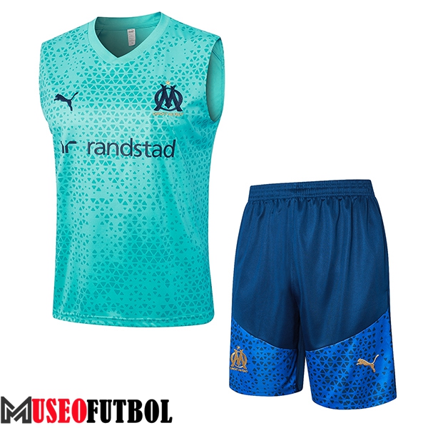 Camiseta Entrenamiento sin mangas + Cortos Marsella Azul Claro 2023/2024