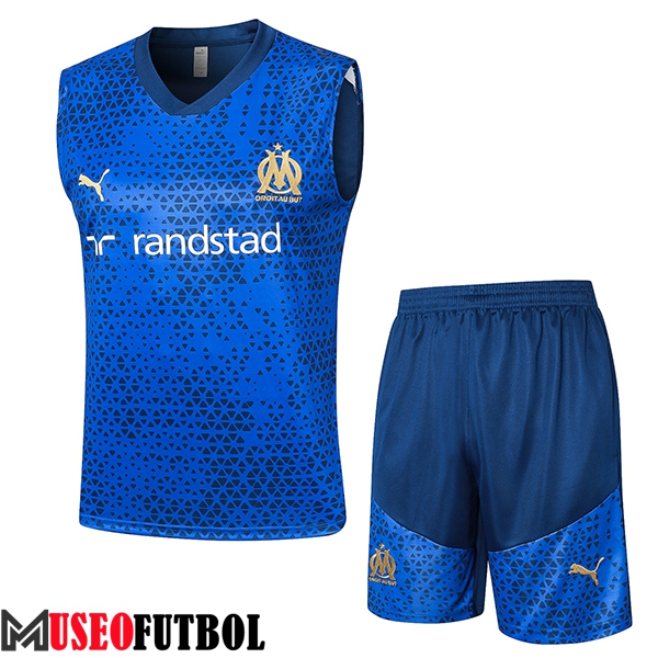 Camiseta Entrenamiento sin mangas + Cortos Marsella Azul 2023/2024