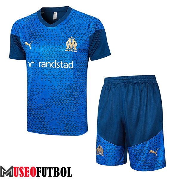 Camiseta Entrenamiento + Cortos Marsella Azul 2023/2024 -02