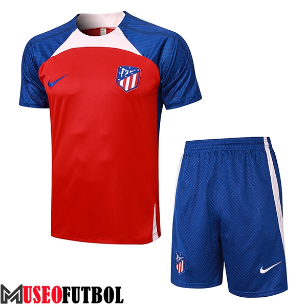 Camiseta Entrenamiento + Cortos Atletico Madrid Rojo 2023/2024 -04