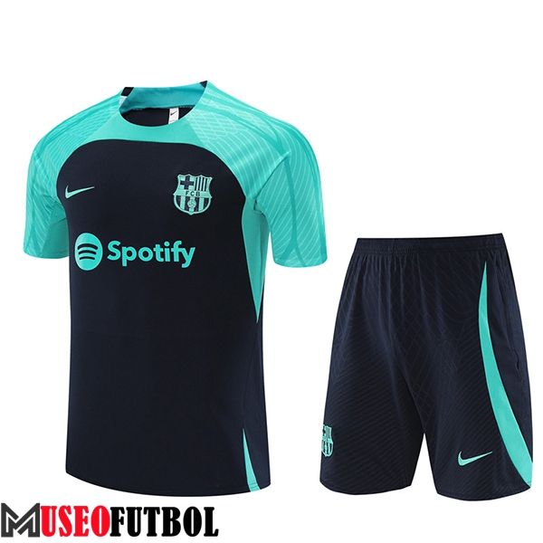 Camiseta Entrenamiento + Cortos FC Barcelona Azul marino 2023/2024 -03