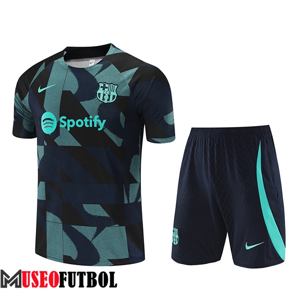 Camiseta Entrenamiento + Cortos FC Barcelona Azul marino 2023/2024 -02