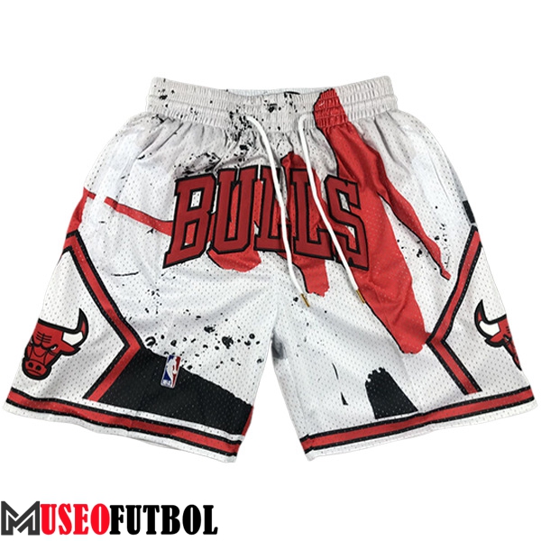 Cortos NBA Chicago Bulls 2023/24 Blanco/Rojo