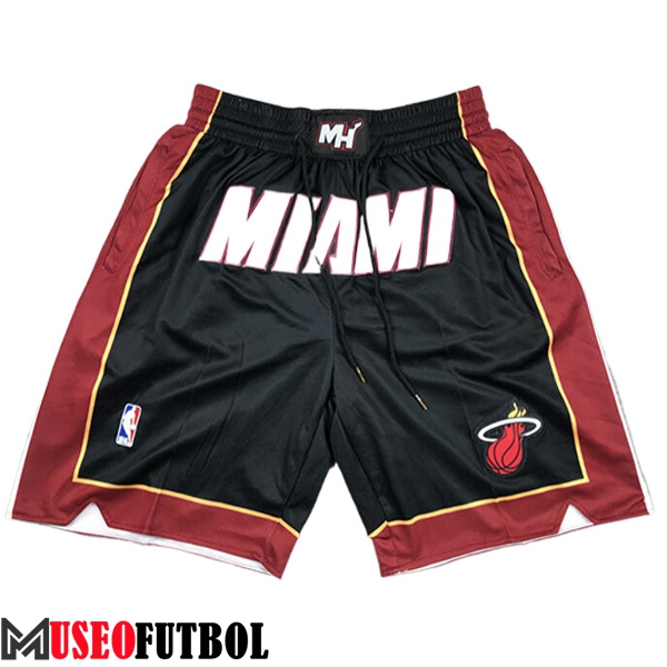 Cortos NBA Miami Heat 2023/24 Negro/Rojo -02