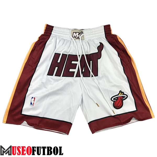 Cortos NBA Miami Heat 2023/24 Blanco/Rojo -02