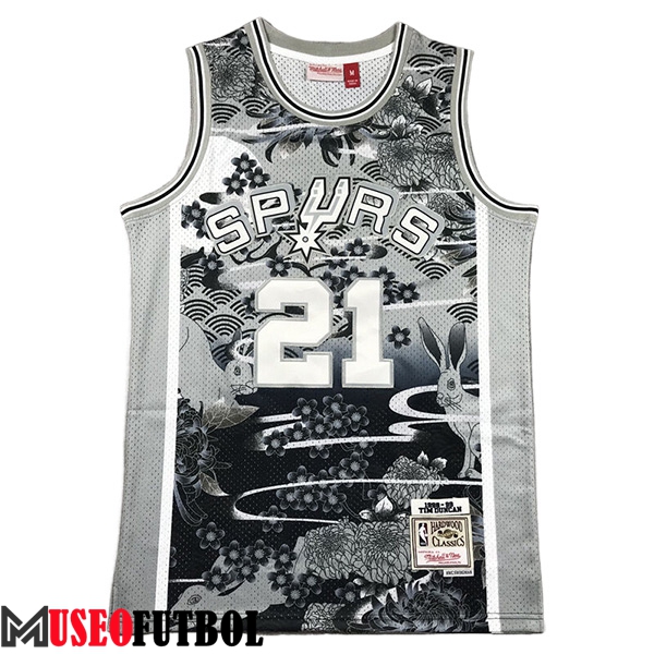 Camisetas De Futbol San Antonio Spurs (DUNCAN #21) 2023/24 Gris