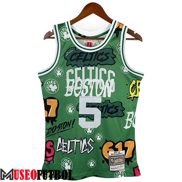 Camisetas De Futbol Boston Celtics (GARNETT #5) 2023/24 Verde -03