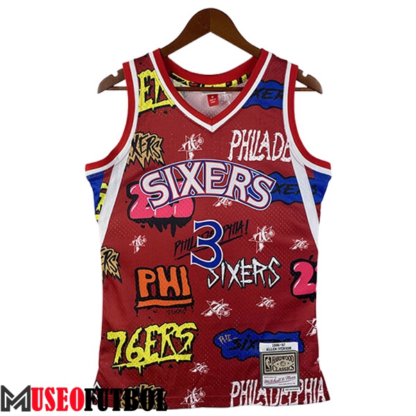 Camisetas De Futbol Philadelphia 76ers (IVERSON #3) 2023/24 Rojo