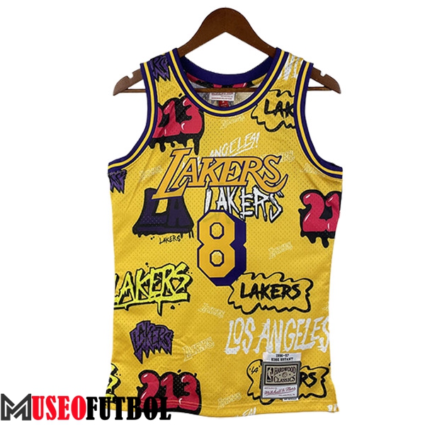 Camisetas De Futbol Los Angeles Lakers (BRYANT #8) 2023/24 Amarillo -03