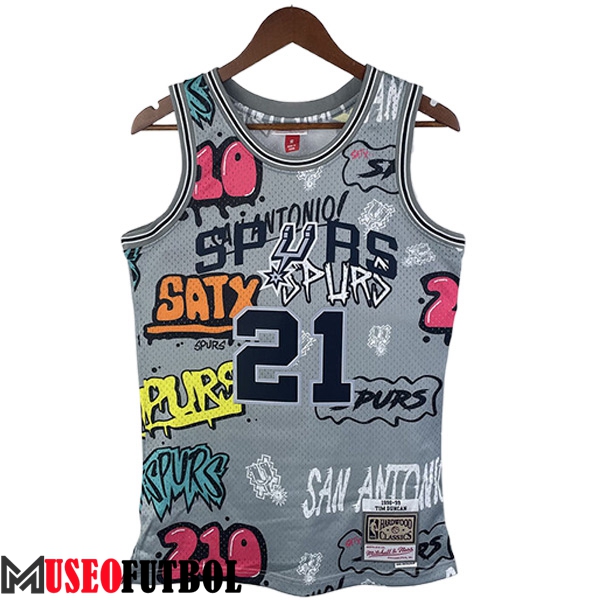 Camisetas De Futbol San Antonio Spurs (DUNCAN #21) 2023/24 Gris