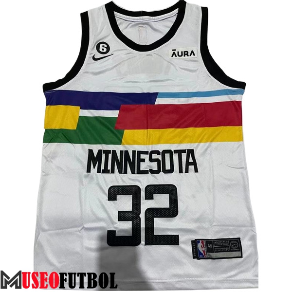 Camisetas De Futbol Minnesota Timberwolves (TOWNS #32) 2023/24 Blanco