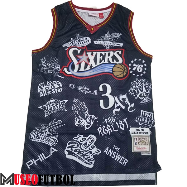 Camisetas De Futbol Philadelphia 76ers (IVERSON #3) 2023/24 Negro