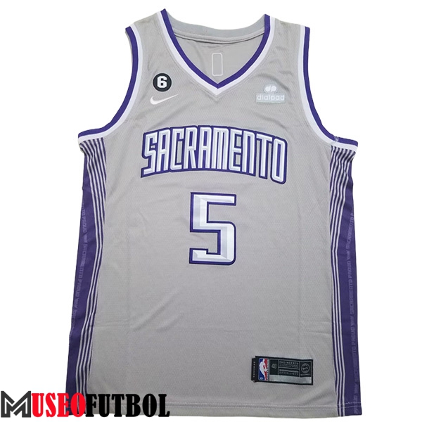 Camisetas De Futbol Sacramento Kings (FOX #5) 2023/24 Gris