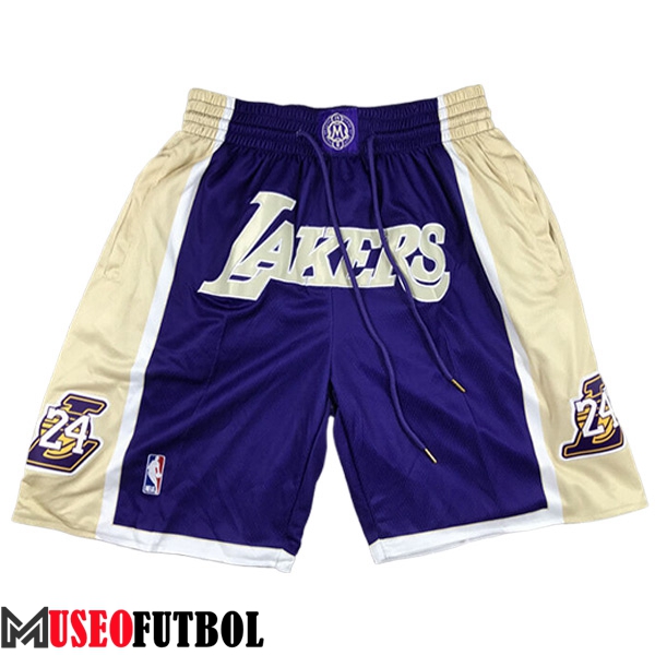 Cortos NBA Los Angeles Lakers 2023/24 Amarillo/Azul -03