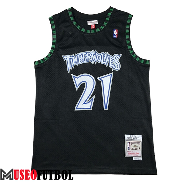 Camisetas De Futbol Minnesota Timberwolves (GARNETT #21) 2023/24 Negro