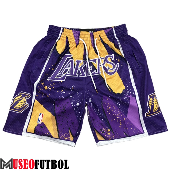 Cortos NBA Los Angeles Lakers 2023/24 Violeta/Amarillo