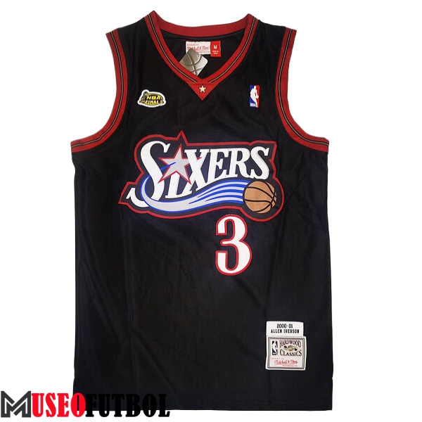 Camisetas De Futbol Philadelphia 76ers (IVERSON #3) 2023/24 Negro/Rojo