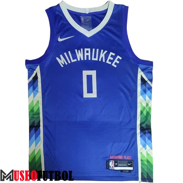 Camisetas De Futbol Milwaukee Bucks (LILLARD #0) 2023/24 Azul