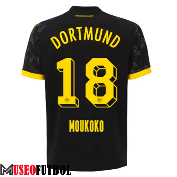 Camisetas De Futbol Dortmund BVB (MOUKOKO #18) 2023/2024 Segunda